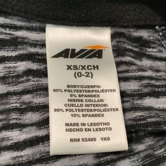 Avia Womens XS Black & Gray Striped 1/4 Zip Pullover - Picture 2 of 7